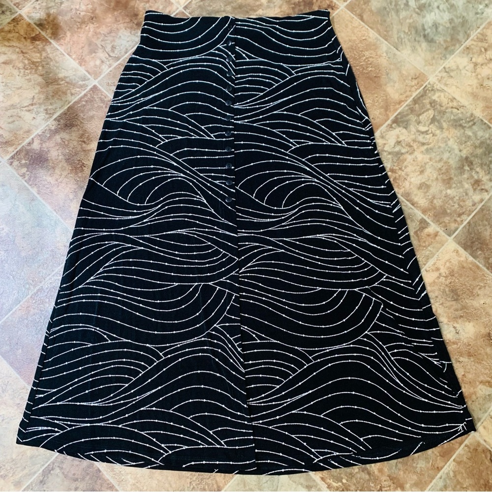 Pull on Front slit stretchy skirt XL